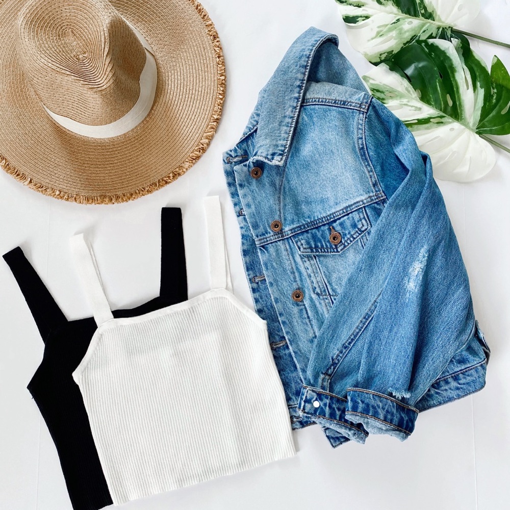 New Medium Washed Denim Jean Jacket